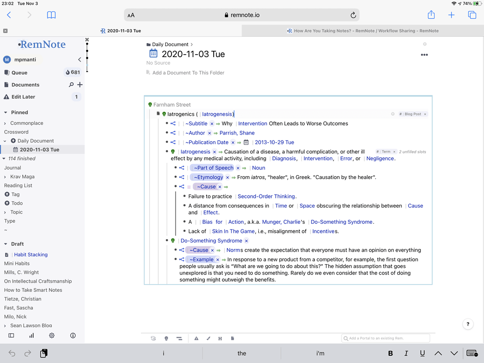 Remnote Note Book How Are You Taking Notes? - Workflow Sharing - RemNote