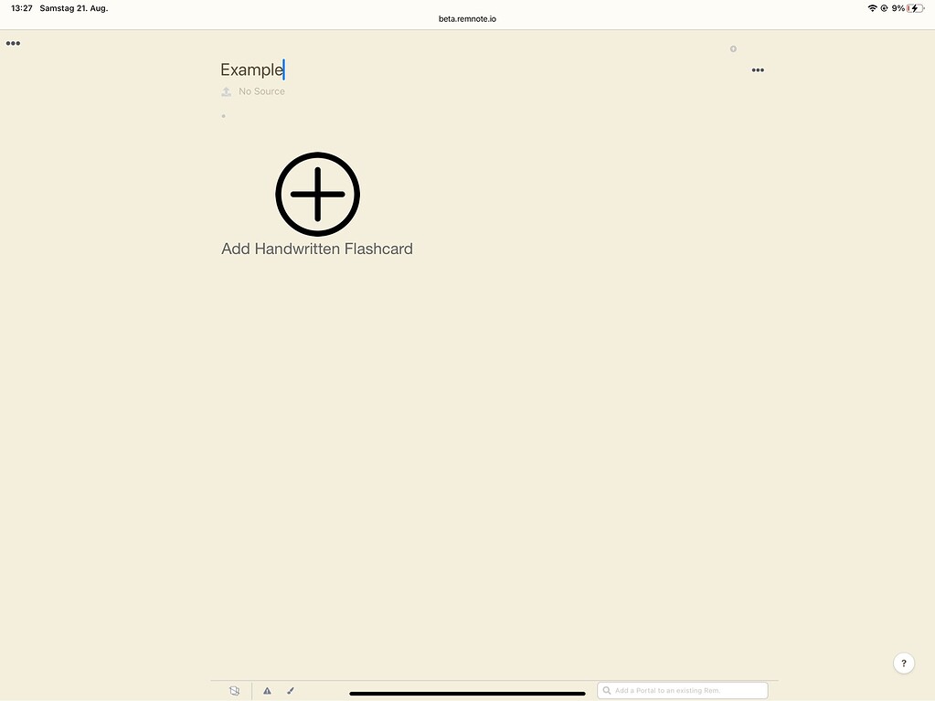 Handwritten Flashcards Feature Requests RemNote