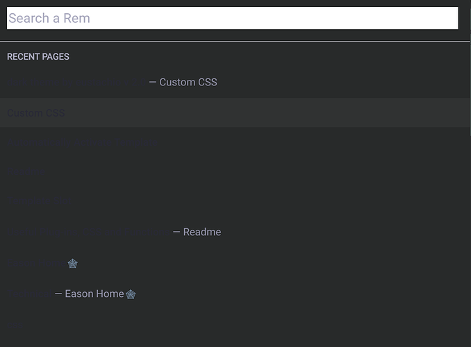dark theme search font unclear